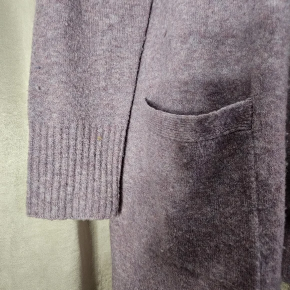 J Crew purple heathered tweed boucle cardigan sweater Womens Small - Picture 4 of 6